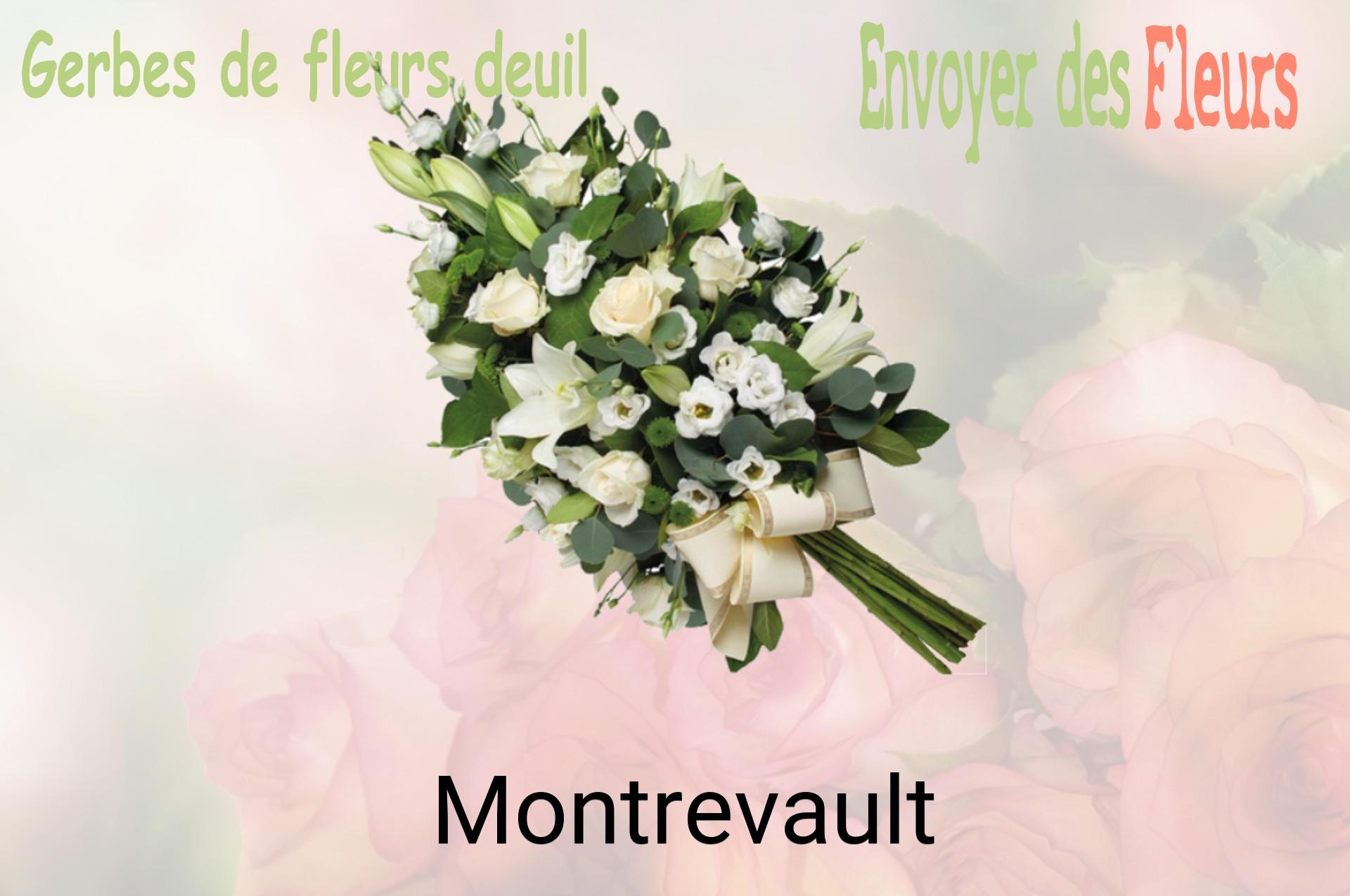 Gerbe de fleurs de deuil livrée à Montrevault